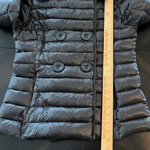 Coatology Brown Packable Puffer Jacket Medium Brown 95% Down Double Breasted - Picture 10 of 12